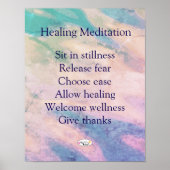 Healing Meditation Print Poster (Vorne)