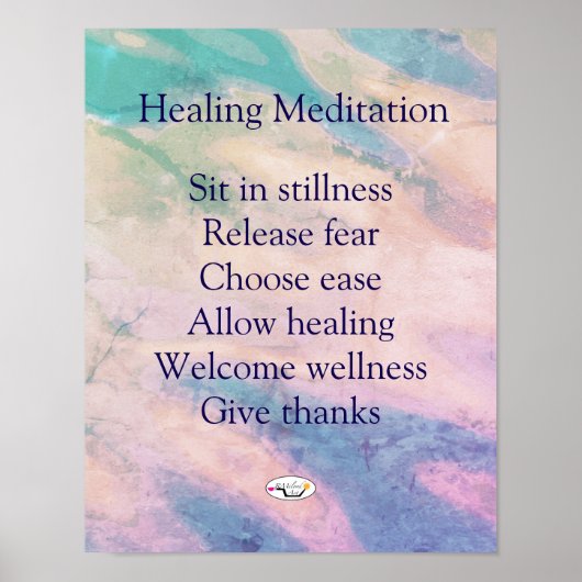 Healing Meditation Print Poster (Vorne)