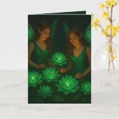 Healing Message Growth Renewal and Calm Karte (Gelbe Blume)