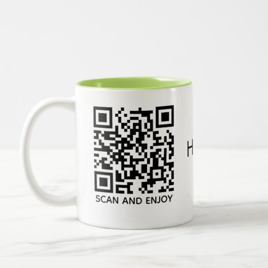 Healing Music QR Code Mug – Ala Classic Mug, 11 oz Zweifarbige Tasse (Links)