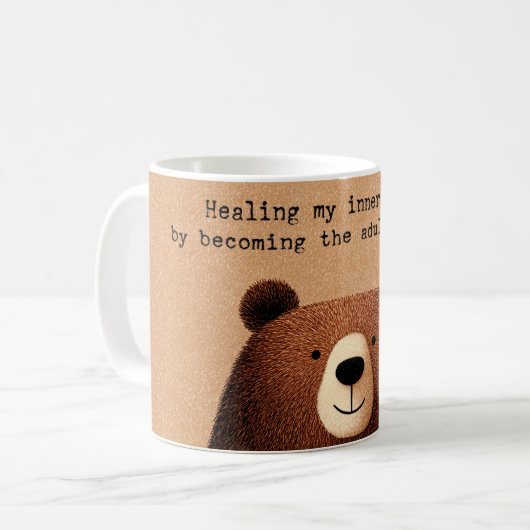 "Healing my inner child"  Kaffeetasse (Vorderseite Links)