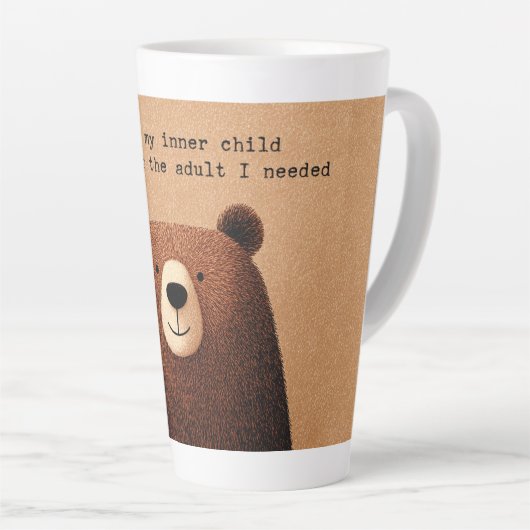 "Healing my inner child"  Milchtasse (Rechte Ecke)