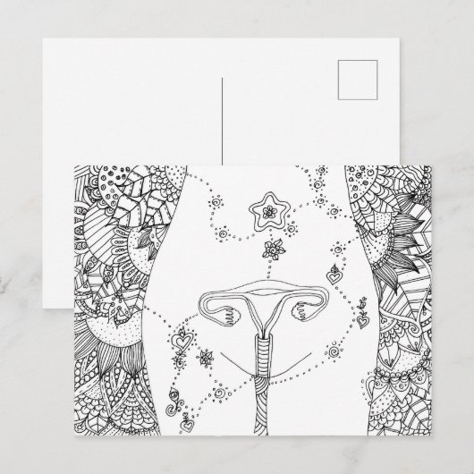 Healing of the uterus postkarte (Vorne/Hinten)