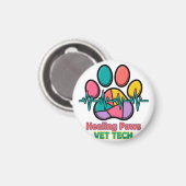 Healing Paws Vet Tech Magnet (Vorderseite/Rückseite)