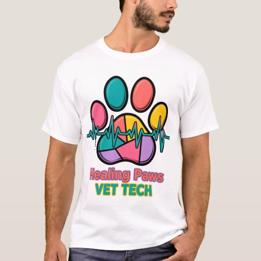 Healing Paws Vet Tech T-Shirt (Vorderseite)