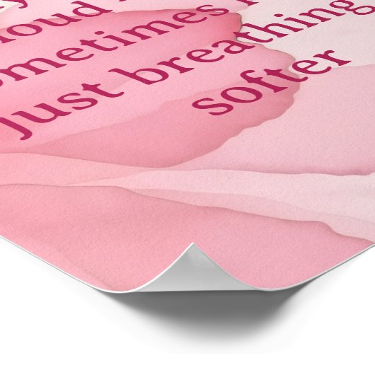 Healing Quote Wall Art | Soft Pink Floral Poster (Ecke)