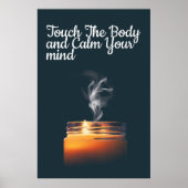 Healing Touch Spa-Zitat Kerzenposter Poster (Vorne)