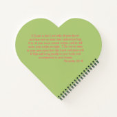 Healing Verse Lined Heart Spiral Notebook Notizblock (Rückseite)