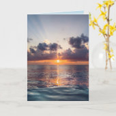 HEALING VIBES Ozean Strand gut Gruß Karte (Gelbe Blume)