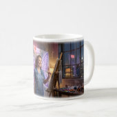Healing Wings in an Urban Dream Studio Mug Kaffeetasse (VorderseiteRechts)