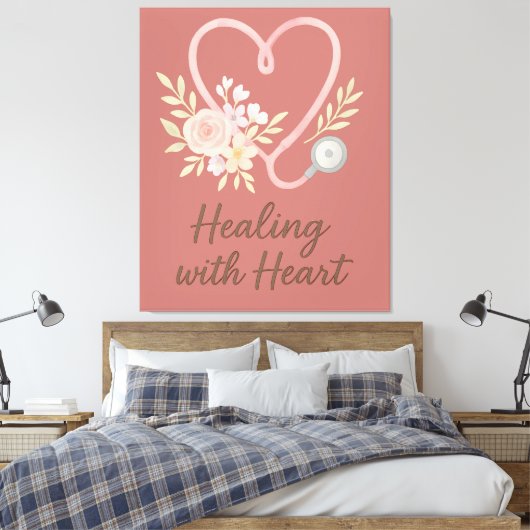 Healing with heart leinwanddruck (Insitu (Schlafzimmer))