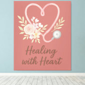 Healing with heart leinwanddruck (Insitu (Holzboden))
