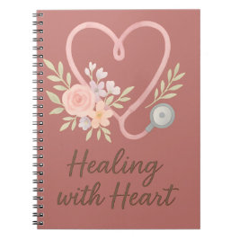 Healing with heart notizblock