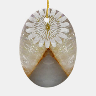 HealingSTONE Kristallmarmor Vintage Tempel Kunst Keramik Ornament