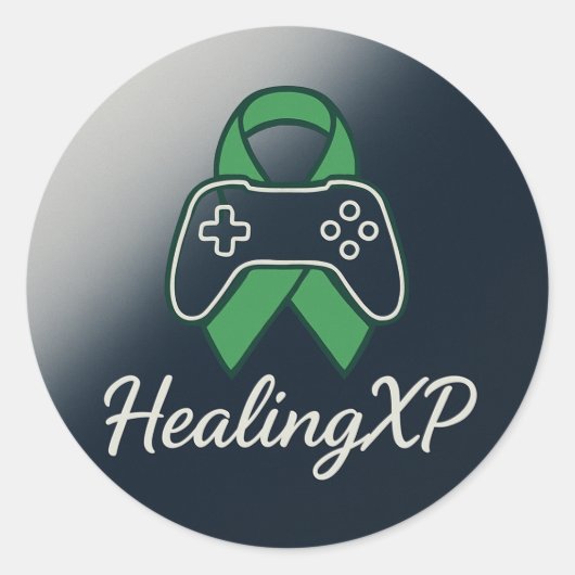 HealingXP Unterstützung Runder Aufkleber (Vorderseite)