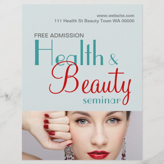 Health Beauty Seminar Flyer Einladung (Vorne)