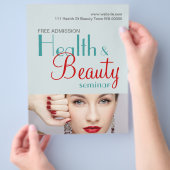 Health Beauty Seminar Flyer Einladung (Hand)