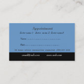 Health Blue Medical Doctor Ernennung Terminkarte (Rückseite)