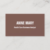 Health Care Business Analyst Terracotta QR Code Visitenkarte (Vorderseite)