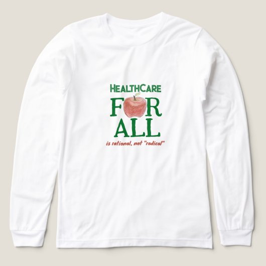 Health Care for All Is Rational Not Radical Tri-Blend Shirt (Design Vorderseite)