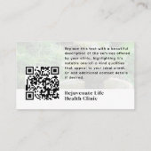Health Coach Profile Foto QR Code Business Card Visitenkarte (Rückseite)