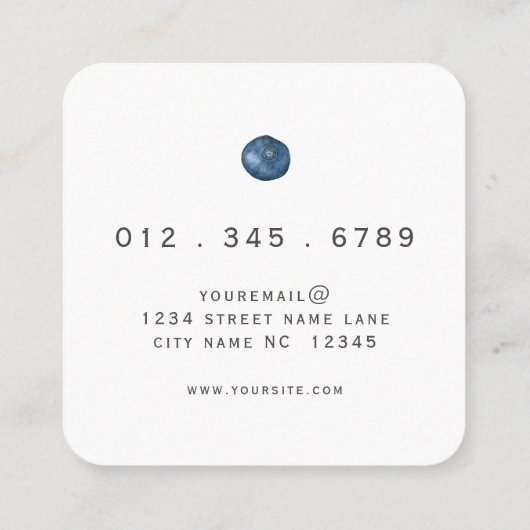 Health Coach Square Visitenkarte (Rückseite)