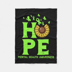 Health Lime Green Hope Vintag Sonnenblumenbewussts Fleecedecke