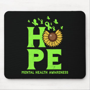 Health Lime Green Hope Vintag Sonnenblumenbewussts Mousepad