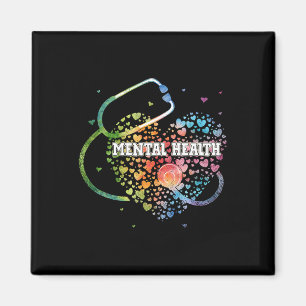 Health Nurcol Watercol Liebe Heart Scrub Stethosco Magnet
