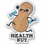 Health Nut Funny Exercure Peanut Puff Aufkleber (Vorderseite)