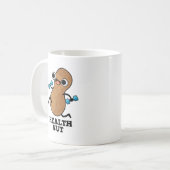 Health Nut Funny Exercure Peanut Puff Kaffeetasse (Vorderseite Links)