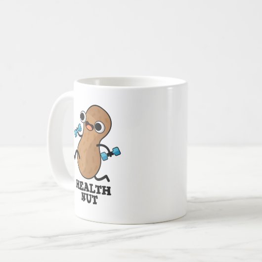 Health Nut Funny Exercure Peanut Puff Kaffeetasse (Vorderseite Links)