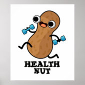 Health Nut Funny Exercure Peanut Puff Poster (Vorne)