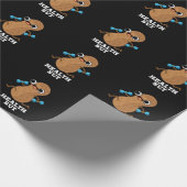 Health Nut Funny Exercure Peanut Pun Dark BG Geschenkpapier (Ecke)