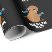 Health Nut Funny Exercure Peanut Pun Dark BG Geschenkpapier (Rolleneckpunkt)