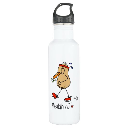 Health Nut T - Shirt und Trinkflasche (Vorderseite)