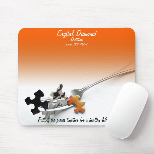 "Health Puzzle Concept Orange Ombre"-Vorlage Mousepad (Mit Mouse)
