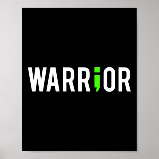 Health Semi Colon Warrior Design Geschenk für Unte Poster (Vorne)
