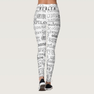 Health Text Multi Language Leggings Your Colors