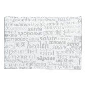 Health Text Pillow Case Multlanguage Kissenbezug (Rückseite)