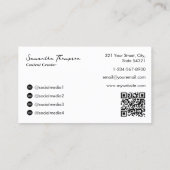 Health Wellness Blogger Content Creator Vollständi Visitenkarte (Rückseite)