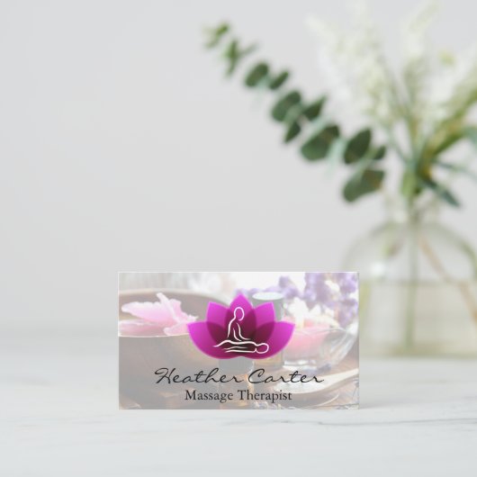 Health Wellness-Center | Massagezentrum Visitenkarte (Stehend Vorderseite)