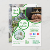 Health Wellness-Center Poster Flyer Wellness Cente Postkarte (Vorne/Hinten)