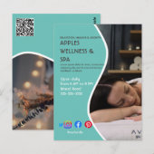 Health Wellness-Center Poster Flyer Wellness-Cente Postkarte (Vorne/Hinten)