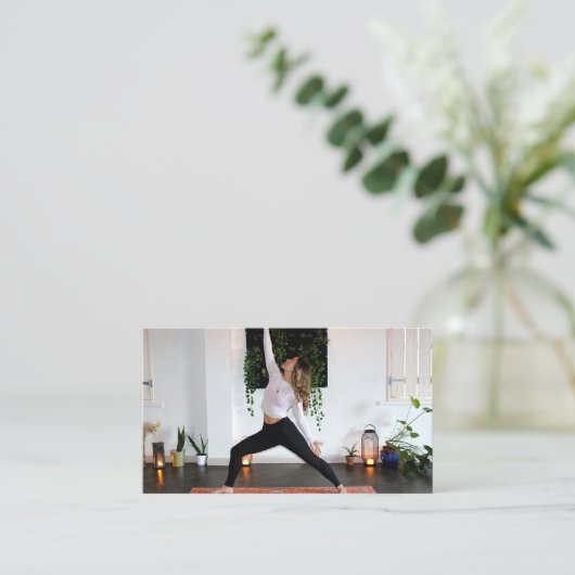 Health Wellness Influenza Content Creator Foto Visitenkarte (Stehend Vorderseite)