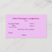 Health Wellness Spa Yoga Business Card Visitenkarte (Rückseite)