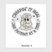 Healthcare Halloween, Creeping It Real One Patient Aufkleber (Blatt)