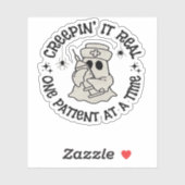 Healthcare Halloween, Creeping It Real One Patient Aufkleber (Blatt)