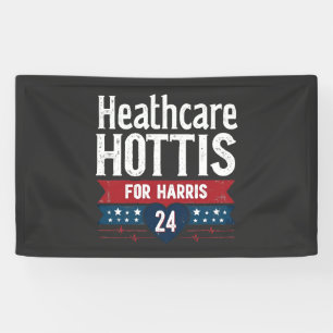 HealthCare Hotties für Harris 24 Kamala Walz Nurse Banner