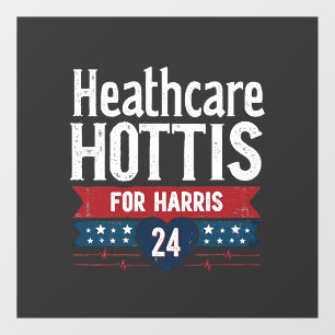 HealthCare Hotties für Harris 24 Kamala Walz Nurse Fensteraufkleber